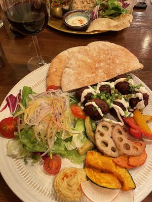 Falafel plate   at Meu Nota in Tokyo