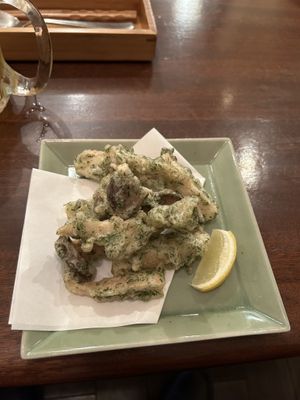 Mushroom tempura, man it was GOOD!  at Meu Nota in Tokyo
