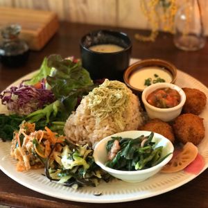 deli plate at Meu Nota in Tokyo