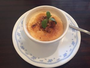 Set lunch dessert: Tofu crème brûlée ( +100 ￥ ) at Meu Nota in Tokyo