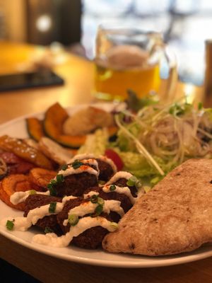 Falafel plate  at Meu Nota in Tokyo