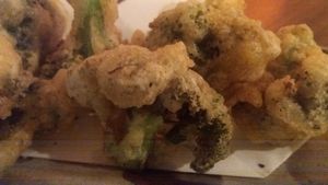Broccoli tempura at Meu Nota in Tokyo