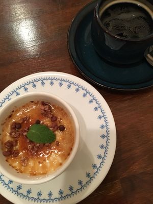 Vegan tofu brûlée  at Meu Nota in Tokyo