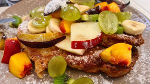 Vegan French toast 👍🌱 at Kisiel in Szczecin