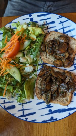 Mushroom bread at Kisiel in Szczecin