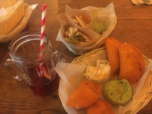 Empanadas, arepas at Mestiza Latino Casual Food in Konstanz