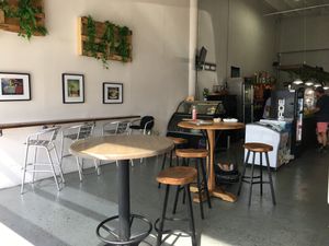 Seating at La Chia Vegana  in Lake Worth