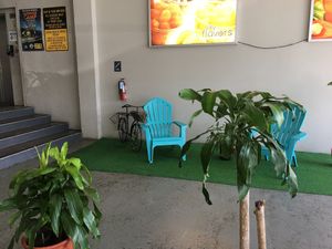 Seating at La Chia Vegana  in Lake Worth