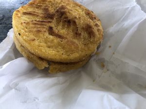 Arepa (using Follow Your Heart Cheese) at La Chia Vegana  in Lake Worth