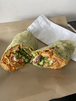Buffalo Shicken wrap  at La Chia Vegana  in Lake Worth