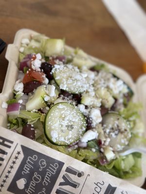 Greek salad  at La Chia Vegana  in Lake Worth