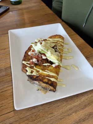 Loaded arepa  at La Chia Vegana  in Lake Worth