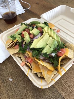 Nacho stack at La Chia Vegana  in Lake Worth