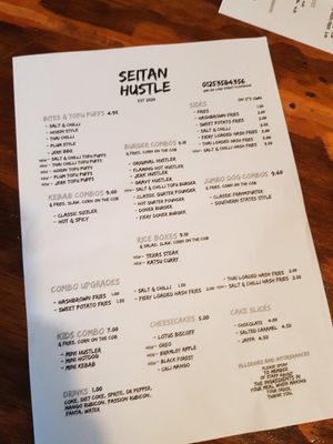 They were happy to explain anything on the menu. at Seitan Hustle in Fleetwood