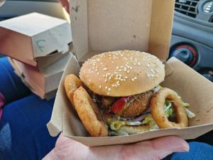 Original Hustle burger at Seitan Hustle in Fleetwood