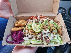 Donor kebab at Seitan Hustle in Fleetwood