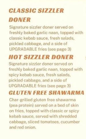 Seitan Hustle - vegan ‘lamb’ ‘doner’ & vegan ‘chicken’ ‘shawarma’ menu. Half portions. 👌 at Seitan Hustle in Fleetwood