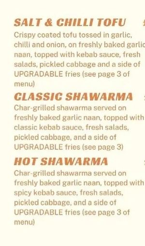 Seitan Hustle - vegan ‘chicken’ ‘shawarma’ menu. 👌 at Seitan Hustle in Fleetwood