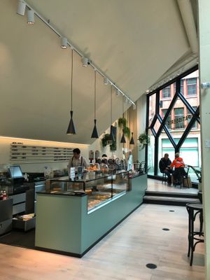 Inside at Patisserie de Bijenkorf in Amsterdam
