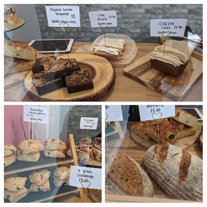 Cakes and bread at Banilla Bakery at Podda and Wren in Kendal