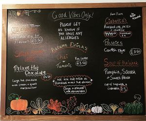 Menu one week in Oct 2021 at Banilla Bakery at Podda and Wren in Kendal