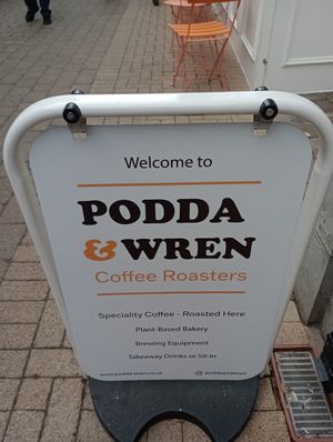 Outside sign at Banilla Bakery at Podda and Wren in Kendal