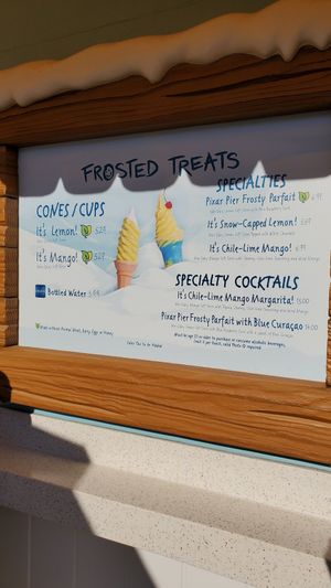 Menu at Disneyland - Adorable Snowman Frosted Treats in Anaheim