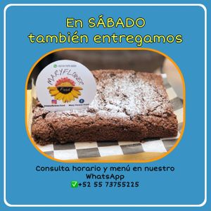Brownies y más postres veganos. at Mary Flower Food in Mexico City