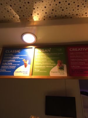 vegan menu, August 2020 at Icezeit in Salzburg