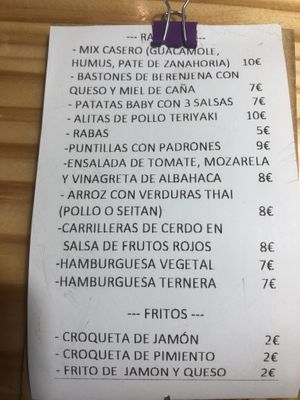 Carta   at La Inopia in Pamplona