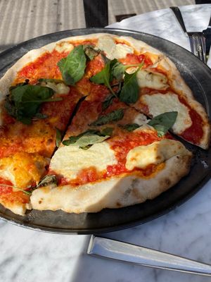 Margarita pizza with gf crust  at BAIA in San Francisco