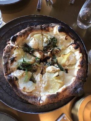 Potato pizza at BAIA in San Francisco