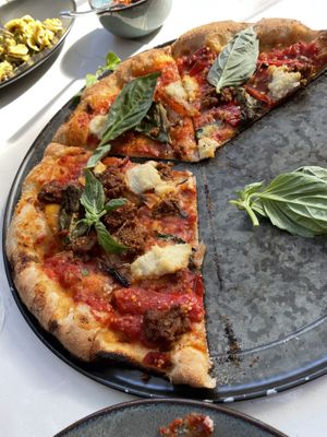 Sausage pizza at BAIA in San Francisco