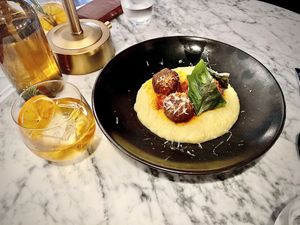 Vegan meatballs appetizer at BAIA in San Francisco