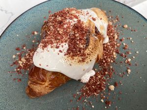 Special: cream covered croissant at BAIA in San Francisco