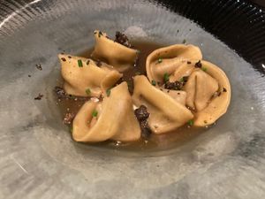 Truffle tortellini at BAIA in San Francisco