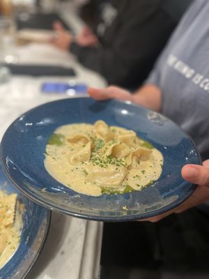 Tortellini with artichoke & lemon  at BAIA in San Francisco