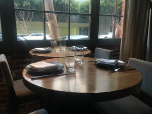 Table inside the restaurant at BAIA in San Francisco