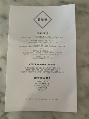  at BAIA in San Francisco