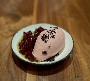 Pluot ice creamm  at BAIA in San Francisco
