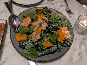 Persimmon kale salad at BAIA in San Francisco