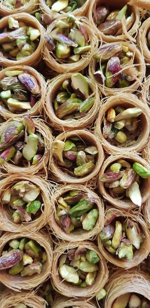 Our scrumptious vegan oriental sweets. at Time Out Cafe in Glasgow