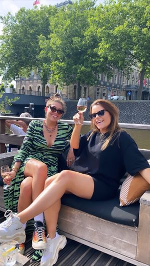 Drinks on the lounge couches at Amstelhaven in Amsterdam