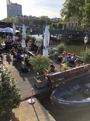 Impression of the terrace at Amstelhaven in Amsterdam