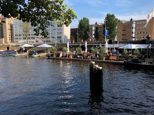 Impression of the terra d  at Amstelhaven in Amsterdam