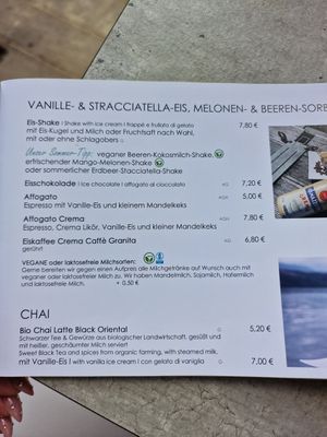 Vegan milkshake en sorbet smoothies at Kap 4613 in Millstatt