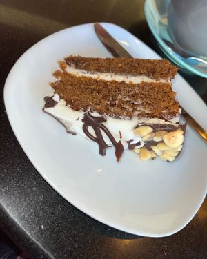 Vegan banana and cinder toffee cake   at The Coffee House in Durham