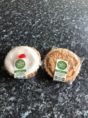 Iced & Plain Bakewell Tart at Bloomers of Bakewell in Bakewell