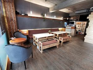 This is how our restaurant side looks like - everything is  handmade and recycled or reused! at LieblingSalon in Taipei