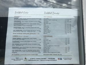 Menu at The InkWell in Littleton